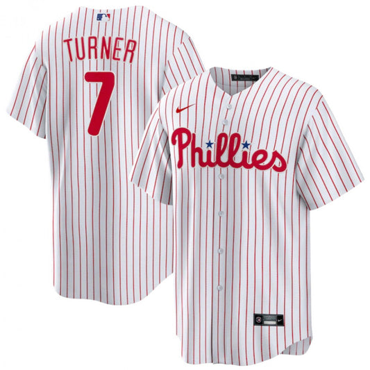 Men's Philadelphia Phillies #7 Trea Turner Stitched Jersey