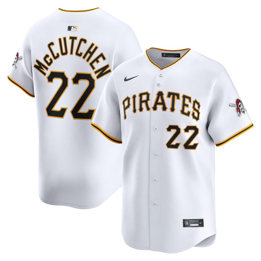 Men's Pittsburgh Pirates #22 Andrew McCutchen White Home Limited Jersey