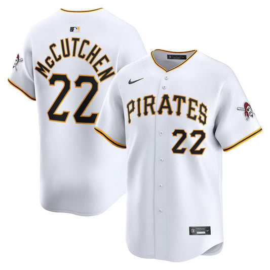 Men's Pittsburgh Pirates #22 Andrew McCutchen White Home Limited Jersey