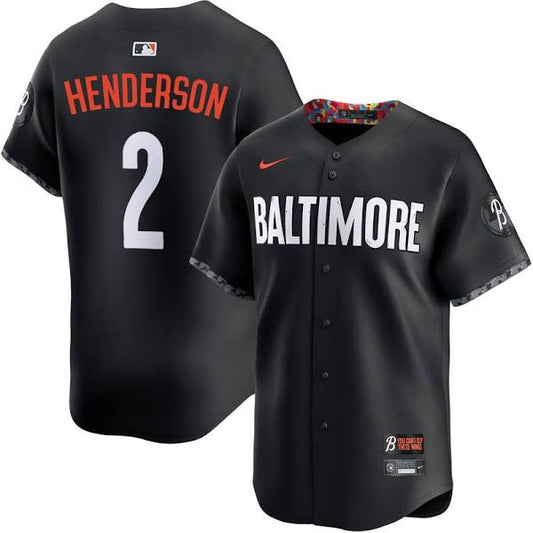 Men's Baltimore Orioles Gunnar Henderson Black City Connect Jersey