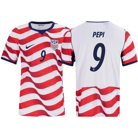 Men's Ricardo Pepi USMNT 26/27 Patch Authentic Soccer Jersey FIFA World Cup 2026