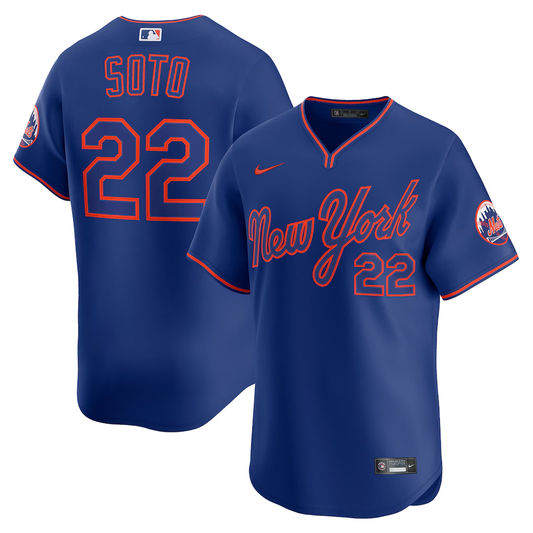 Men's New York Mets #22 Juan Soto Nike Royal Alternate Limited Player Jersey