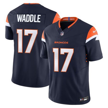 Men's Denver Broncos #17 Jaylen Waddle Vapor F.U.S.E. Limited Stitched Football Jersey
