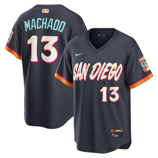 Men's San Diego Padres #13 Menny Machado Navy 2026 City Connect Stitched Jersey