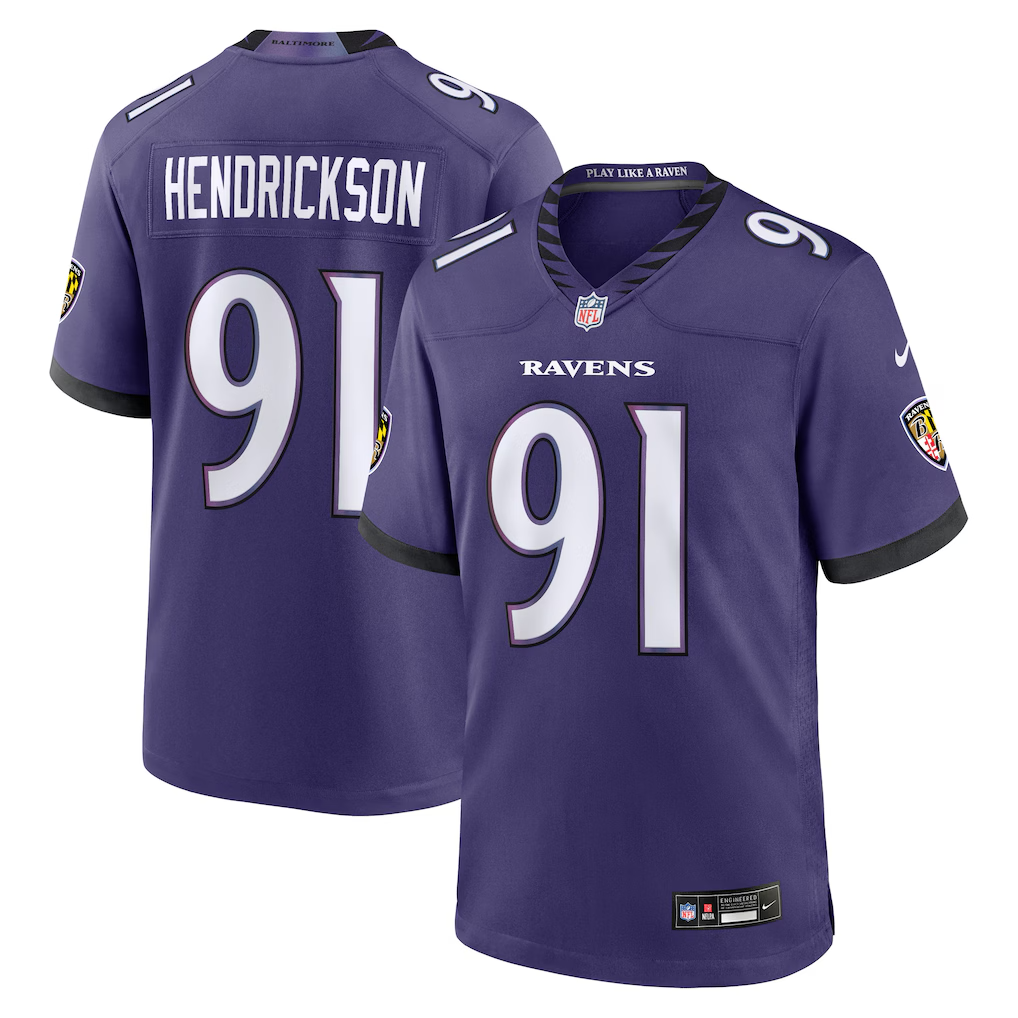 Men's Baltimore Ravens #91 Trey Hendrickson 2026 Nike Vapor F.U.S.E. Sewn Down Limited Jersey