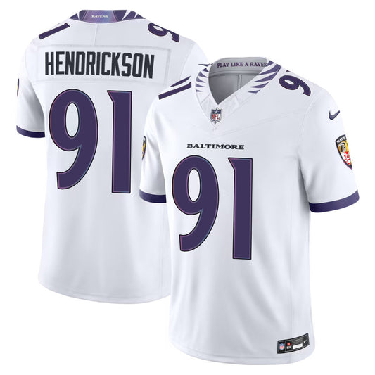 Men's Baltimore Ravens #91 Trey Hendrickson 2026 Nike Vapor F.U.S.E. Sewn Down Limited Jersey