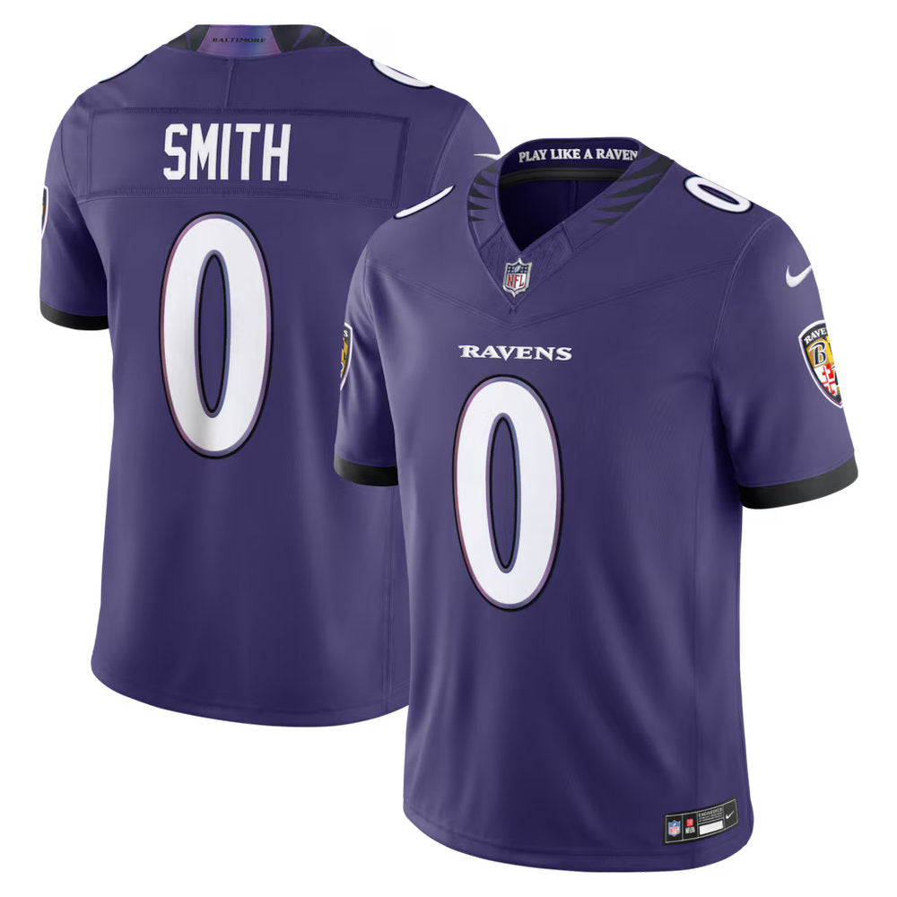 Men's Baltimore Ravens #0 Roquan Smith 2026 Nike Vapor F.U.S.E. Sewn Down Limited Jersey