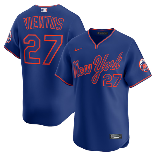 Men's New York Mets #27 Mark Vientos Nike Royal Alternate Limited Player Jersey