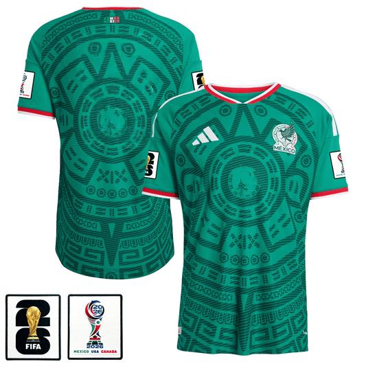 Men's Mexico National Team 26/27 Patch Authentic Home Soccer Jersey FIFA World Cup 2026