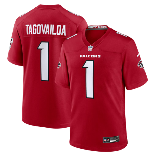 Men's Atlanta Falcons #1 Tua Tagovailoa 2026 Nike Red Vapor F.U.S.E. Sewn Down Limited Jersey
