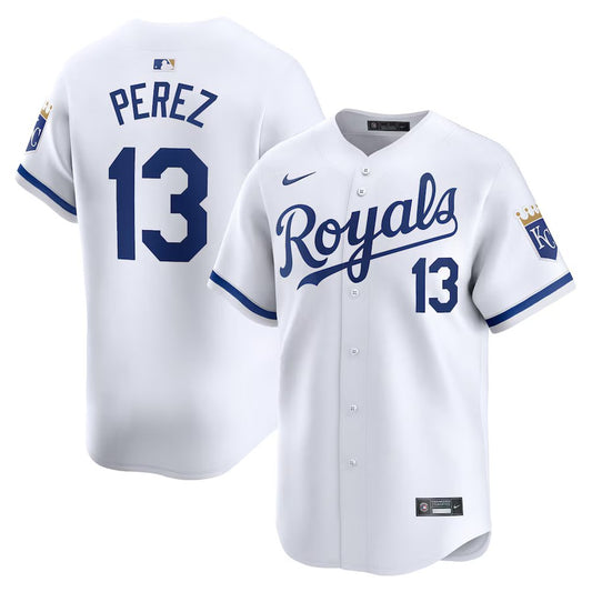 Men's Kansas City Royals #13 Salvador Perez Home Alternate Nike Limited Jersey