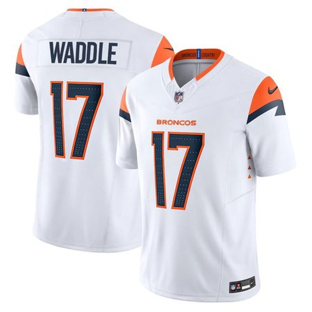 Men's Denver Broncos #17 Jaylen Waddle Vapor F.U.S.E. Limited Stitched Football Jersey