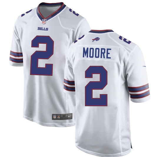 Men's Buffalo Bills #2 DJ Moore White/Royal Game Jersey