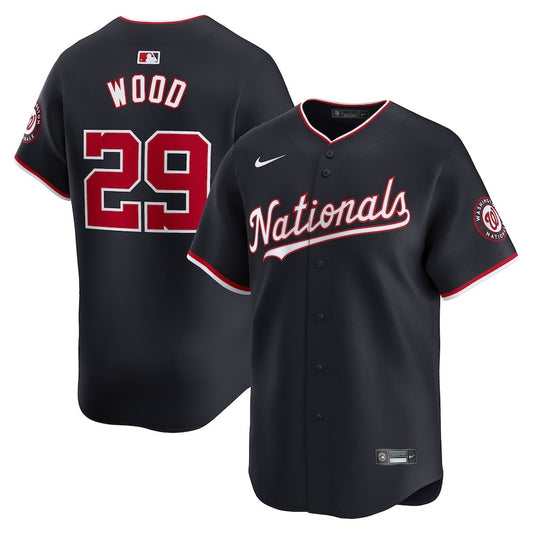 Men's Washington Nationals #29 James Wood Alternate Limited Player Jersey
