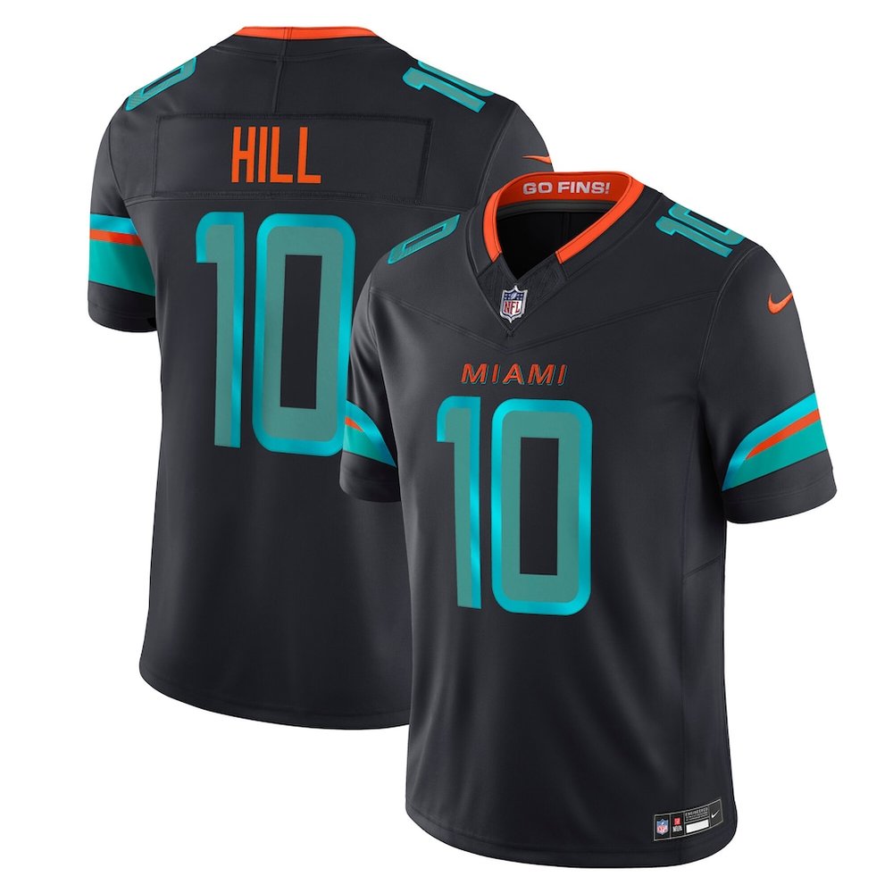 Men's Miami Dolphins #10 Tyreek Hill Pitch Blue Rivalries Collection F.U.S.E. Vapor Limited Stitched Jersey