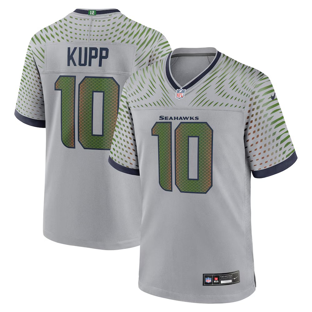 Men's Seattle Seahawks #10 Cooper Kupp Gray Rivalries Collection Game Jersey