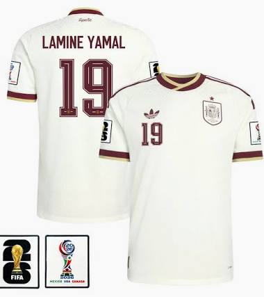 Men's Lamine Yamal Spain National Team 26/27 Patch Authentic Soccer Jersey FIFA World Cup 2026